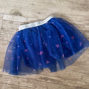 Disney Blue and Pink Heart Tulle Skirt
